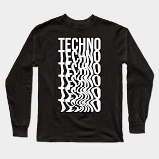 techno text Long Sleeve T-Shirt